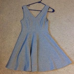 Grey v-neck dress